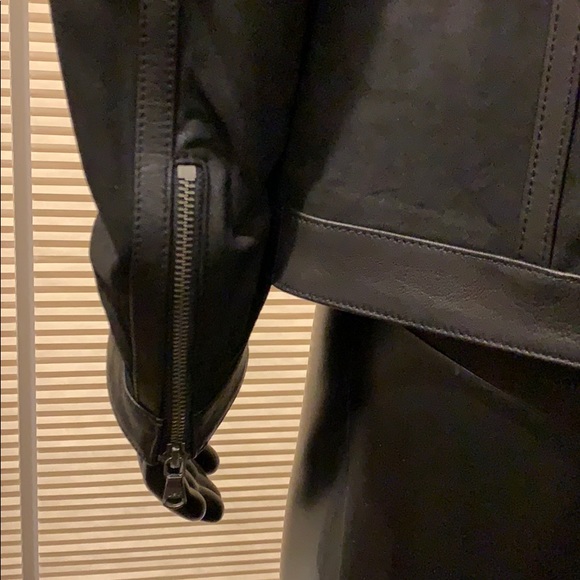 John Varvatos men’s leather racer jacket size L - Picture 9 of 14
